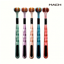 1+1 MACH V자형 3면 칫솔 부드러운 칫솔 교정 혀클리너 3면 휴대용 미세모 어금니 치아 치석 잇몸 교정용